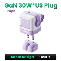 UGREEN 65W Mini Robot GAN Charger - Bear Hugs