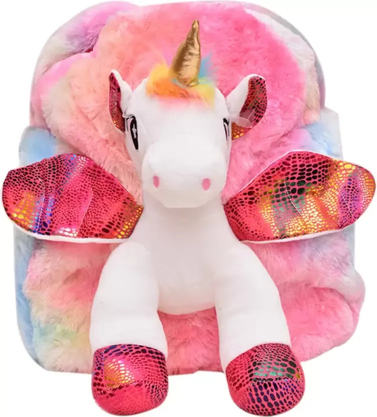 Gradient Unicorn 3D Plush Backpack