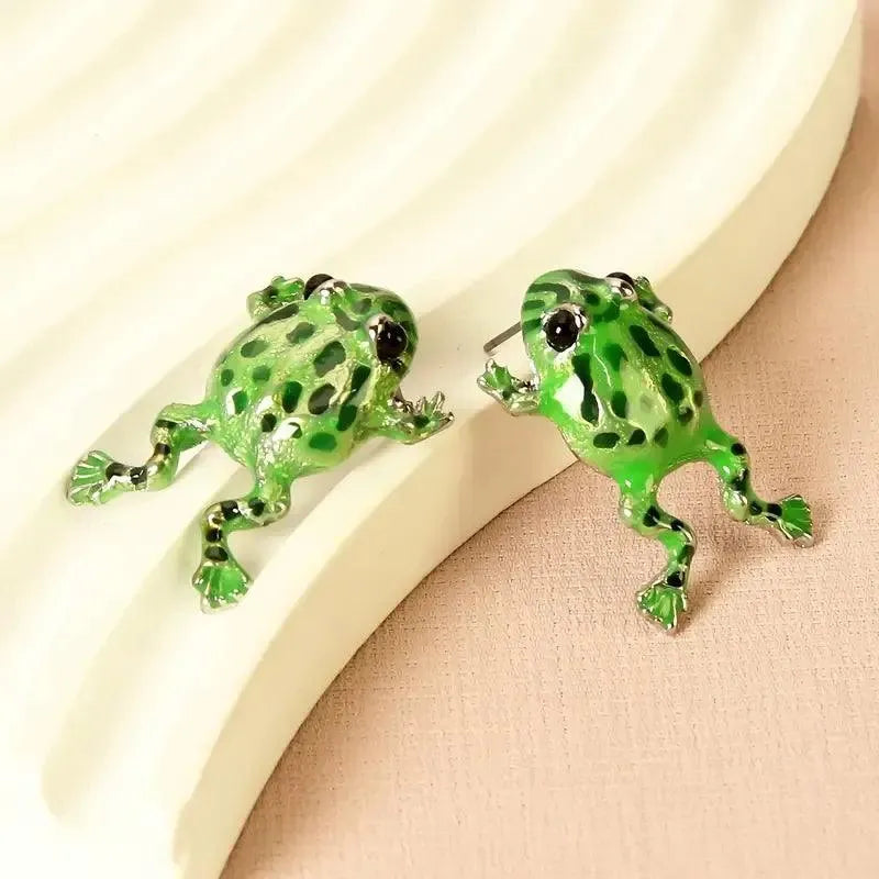 Unique Frog Shaped Stud Earrings - Bear Hugs