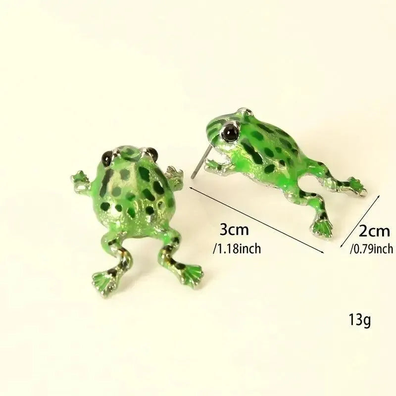 Unique Frog Shaped Stud Earrings - Bear Hugs