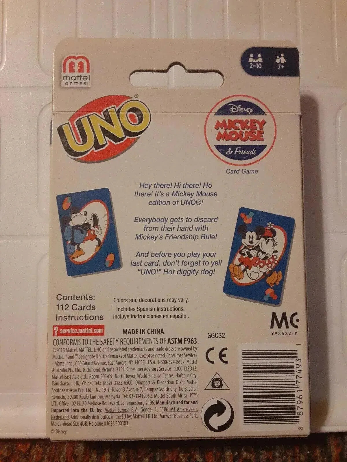 UNO Mickey Mouse & Friends Card Game - Bear Hugs