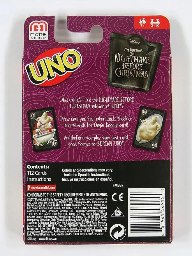 UNO Nightmare Before Christmas Card Game - Bear Hugs