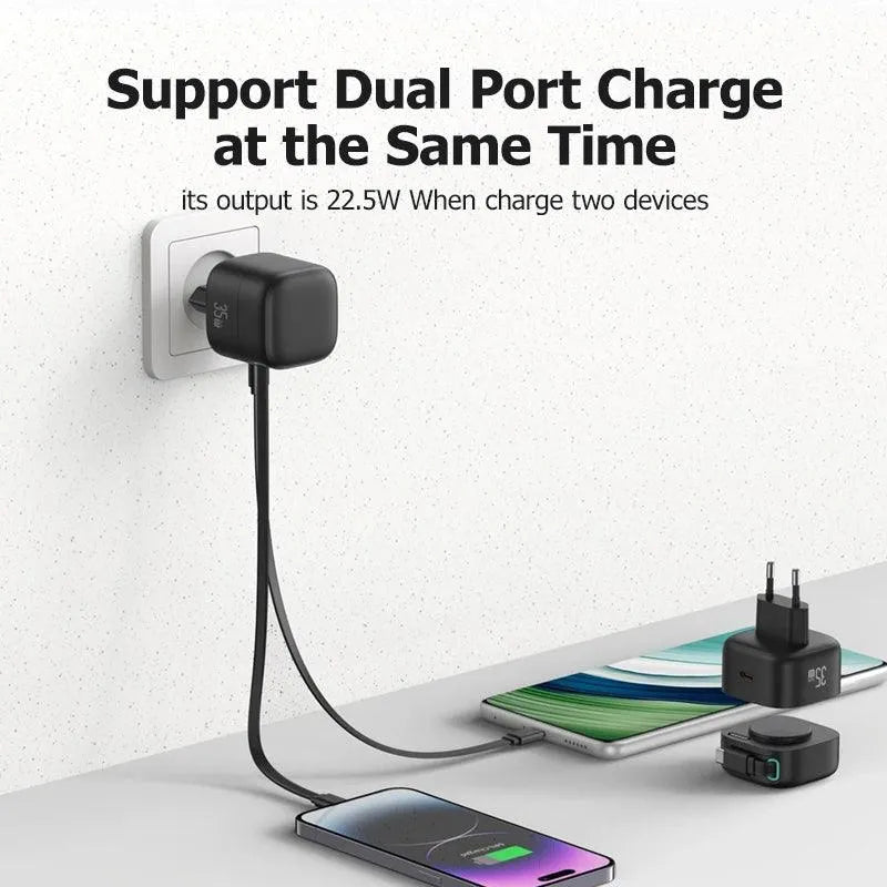 USAMS Magnetic 35W GaN Charger - Bear Hugs