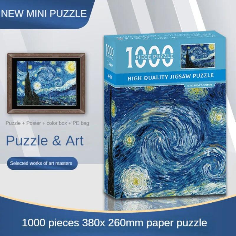 Van Gogh The Starry Night Mini Puzzle - Bear Hugs