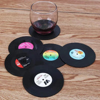 Vinyl Record Coffee Coasters (set of 6) - Bear Hugs