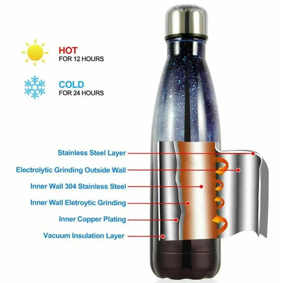 Wave Cola Metal Water Bottle (500 ml) - Bear Hugs