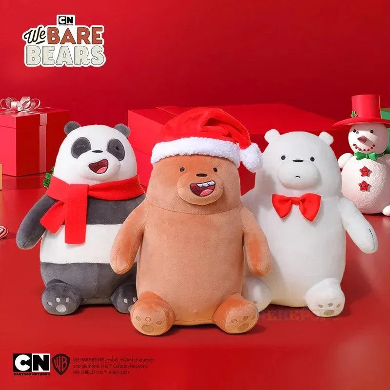 We Bare Bears Christmas Edition Plushies (25 cm) - Bear Hugs