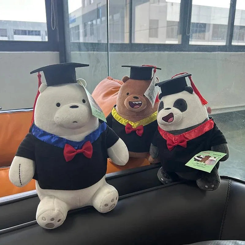 We Bare Bears Graduation Edition Plushies - Bear Hugs