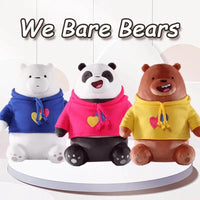 We Bare Bears Hoodie Plushies (25 cm) - Bear Hugs