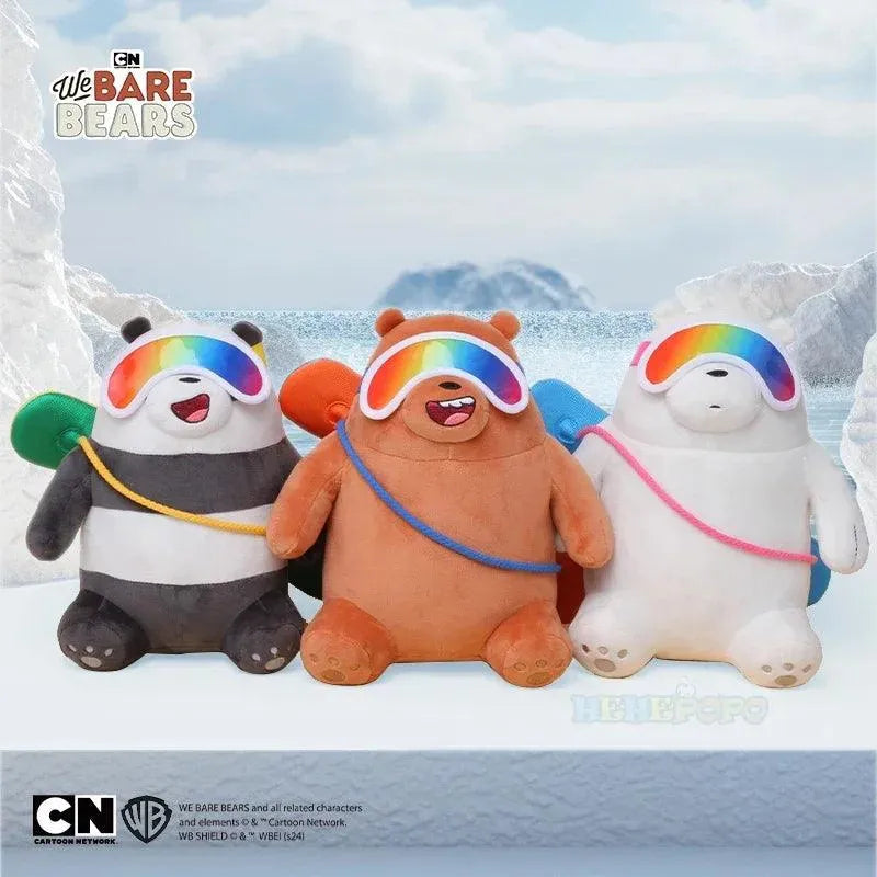 We Bare Bears Winter Ski Plushies (25 cm) - Bear Hugs