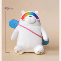 We Bare Bears Winter Ski Plushies (25 cm) - Bear Hugs