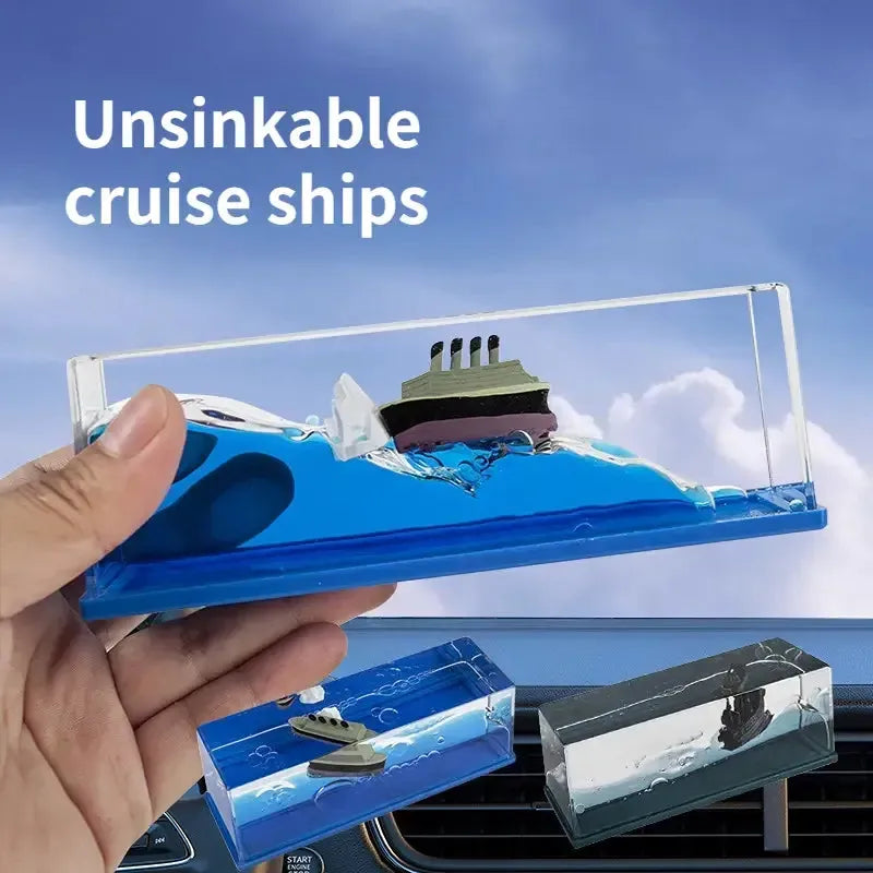 Unsinkable Cruise Ship Car Dashboard Decor