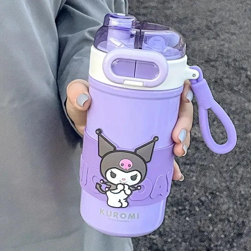 Sanrio 2 in 1 Spout & Straw Steel Bottle (430 ml)