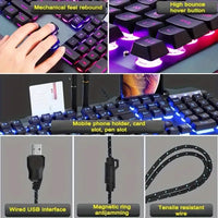 QZUKOY Mechanical Feel Gaming Keyboard and Mouse