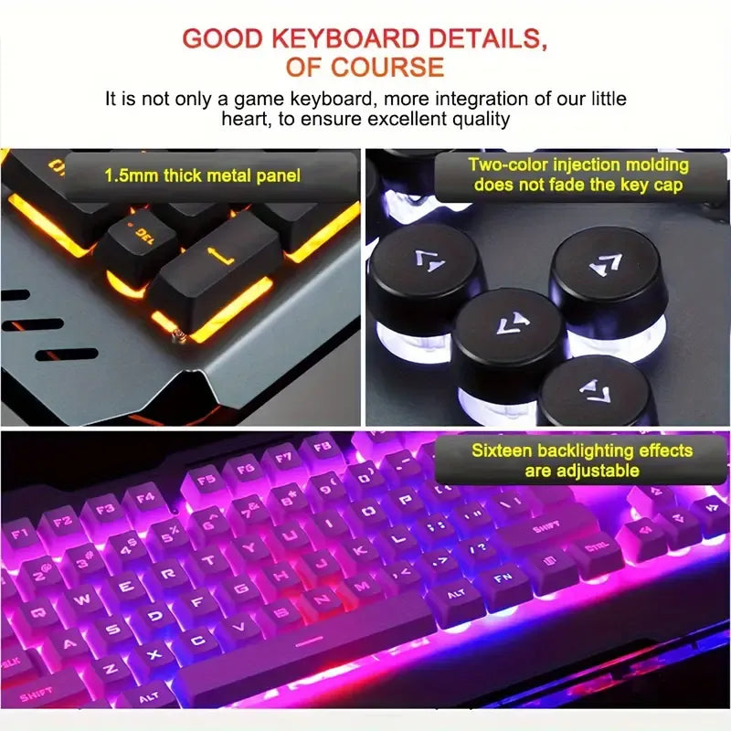 QZUKOY Mechanical Feel Gaming Keyboard and Mouse