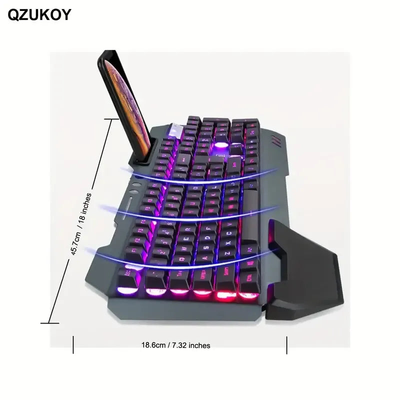 QZUKOY Mechanical Feel Gaming Keyboard and Mouse