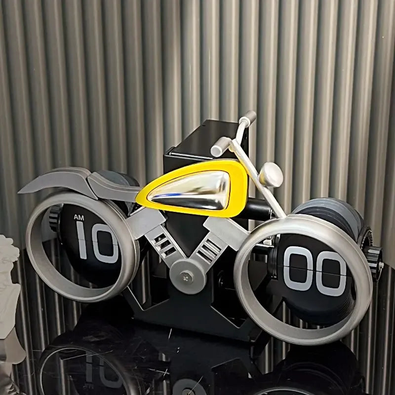 Vintage Motorcycle Flip Clock