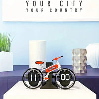 Unique Bicycle-Shaped Flip Clock