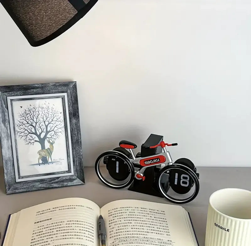 Unique Bicycle-Shaped Flip Clock