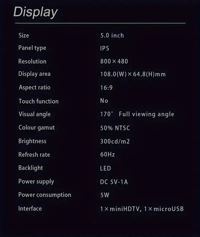 Lesown 5-Inch Mini Monitor