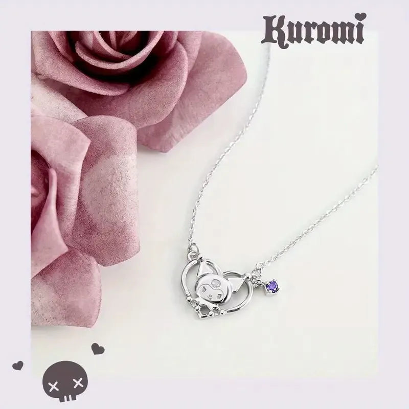 Kuromi Zirconia Heart Pendant