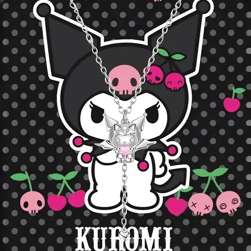 Kuromi Heart Moving Wings Pendant