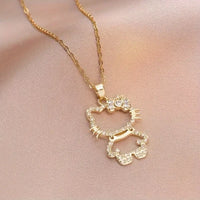 Hello Kitty Hollow Style Necklace