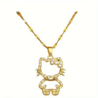 Hello Kitty Hollow Style Necklace