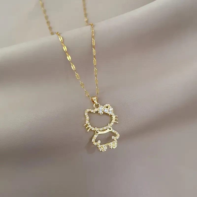 Hello Kitty Hollow Style Necklace