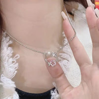 Hello Kitty Peach Blossom Silver Toned Necklace