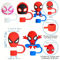 Spiderman Themed Silicon Toppers for Stanley Cup (5 Pcs)