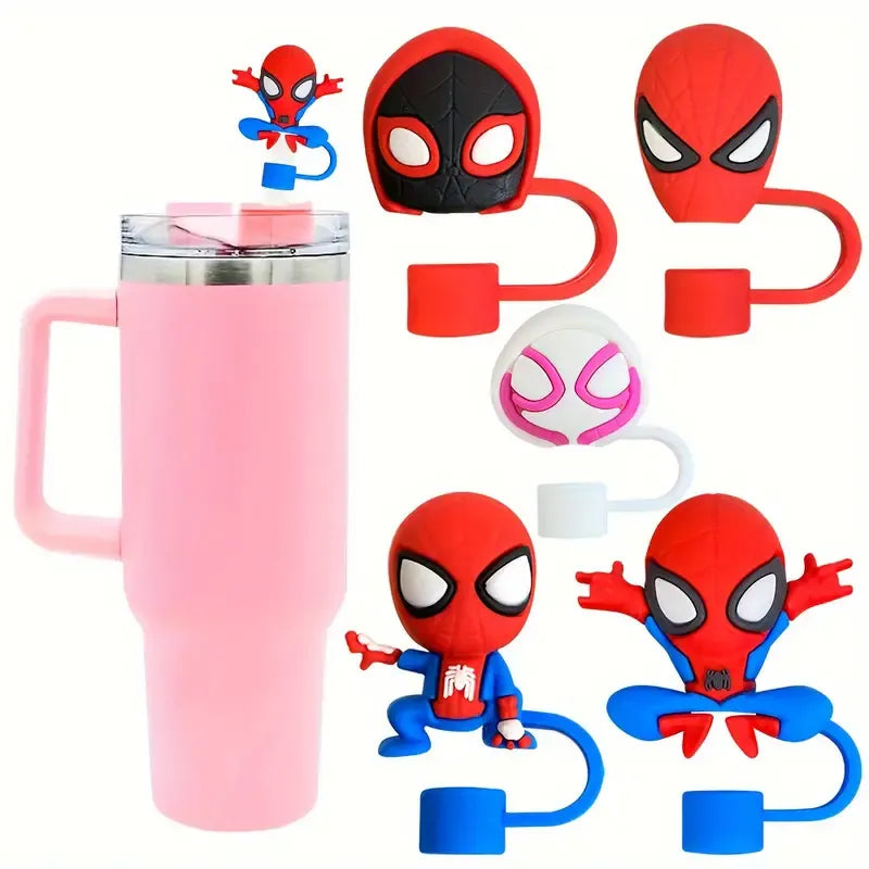 Spiderman Themed Silicon Toppers for Stanley Cup (5 Pcs)