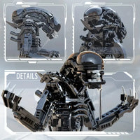 Metallic Alien Building Blocks Figurine