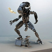 Metallic Alien Building Blocks Figurine