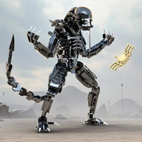 Metallic Alien Building Blocks Figurine