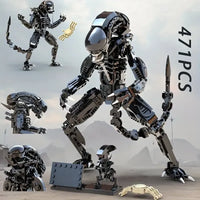 Metallic Alien Building Blocks Figurine