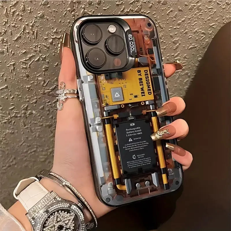 Mechanical Transparent Sci-Fi Phone Case (For iPhones)