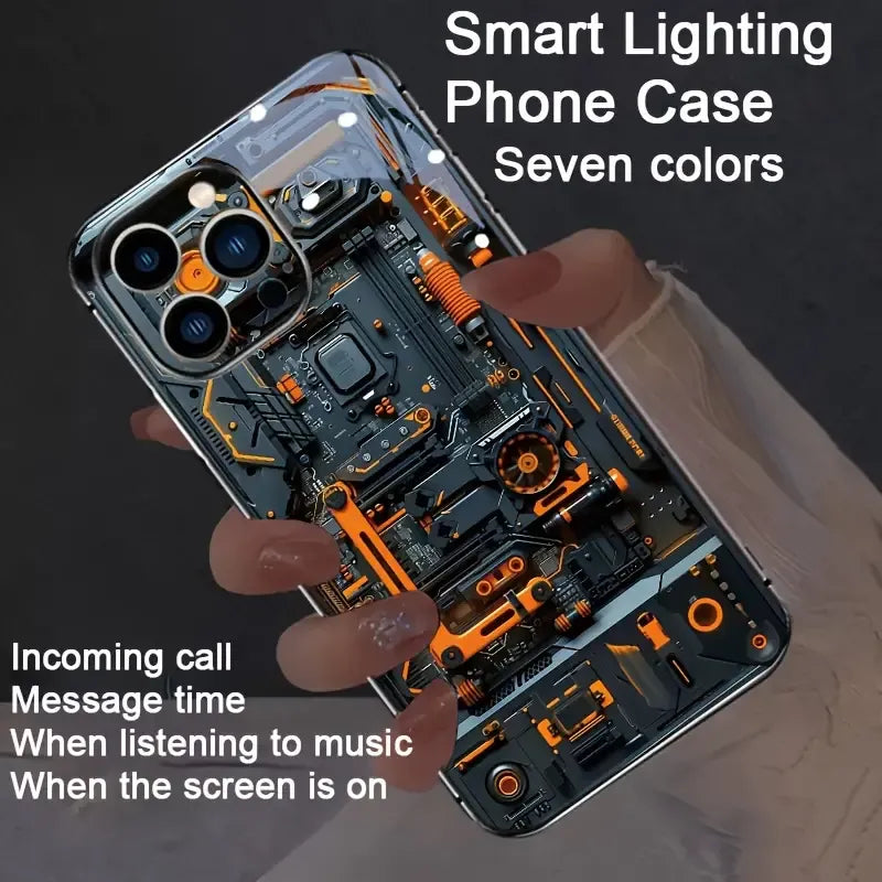 Transparent Sci-Fi Glowing Smart Cover (For Samsung)