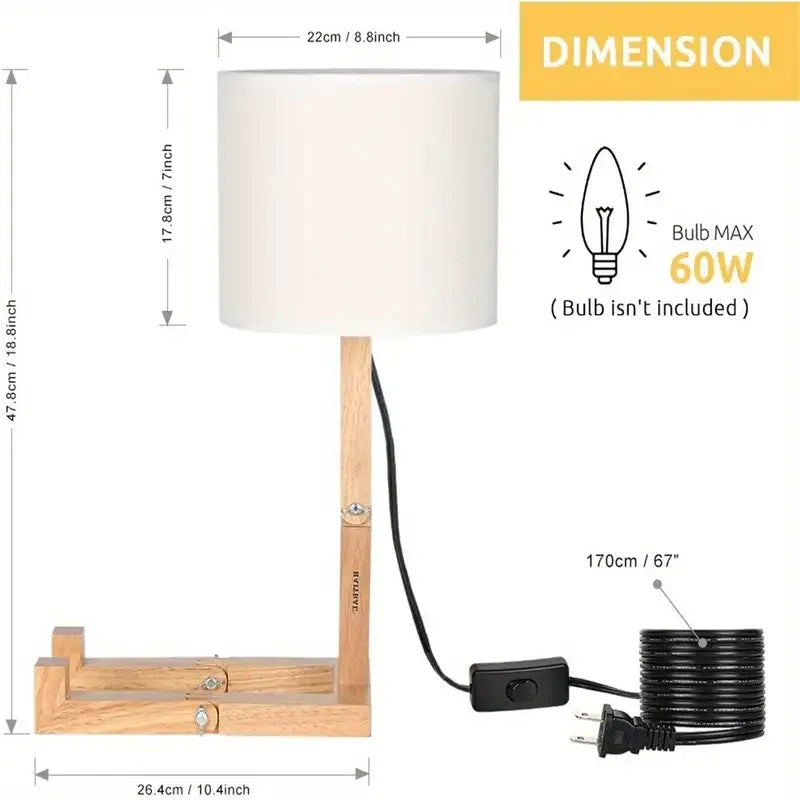 Wooden Pondering Novelty Table Lamp