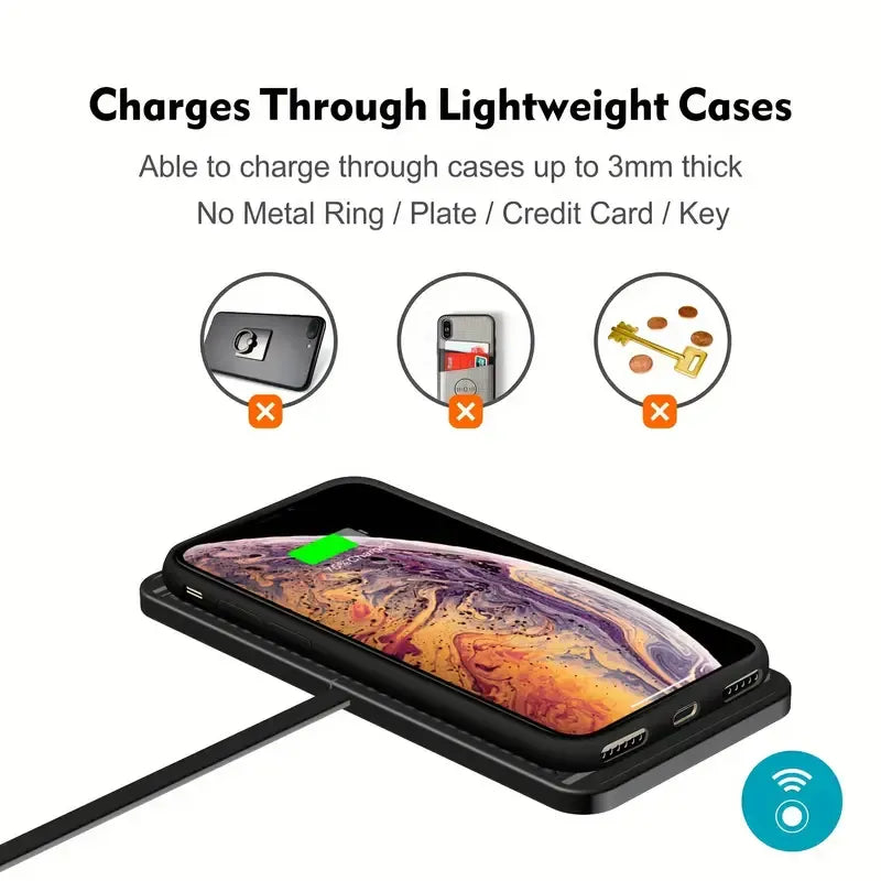 PlugnGo 10W Wireless Car Charger Mat