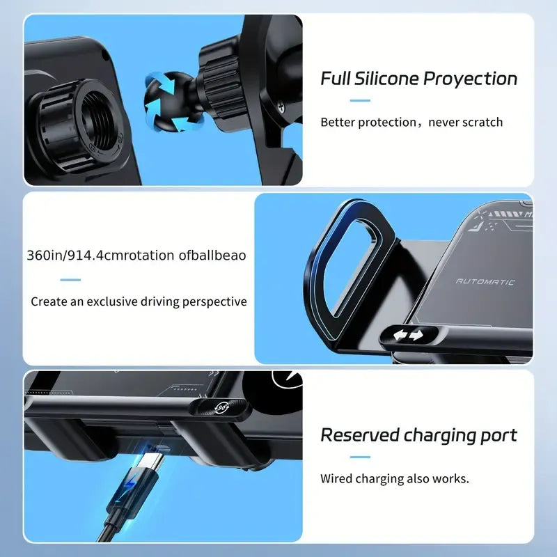 Universal 15W Wireless Car Charger Mount