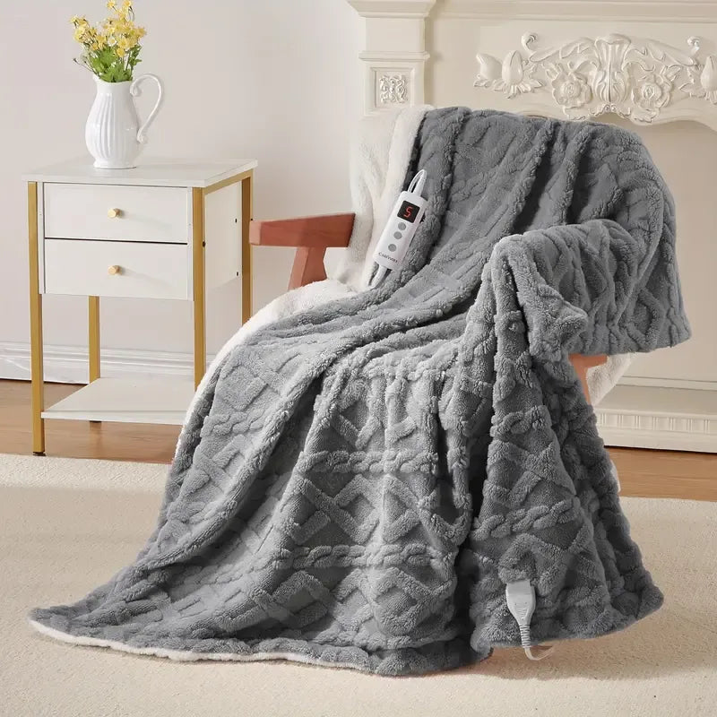 Thick Tufted Sherpa Electric Heated Blanket