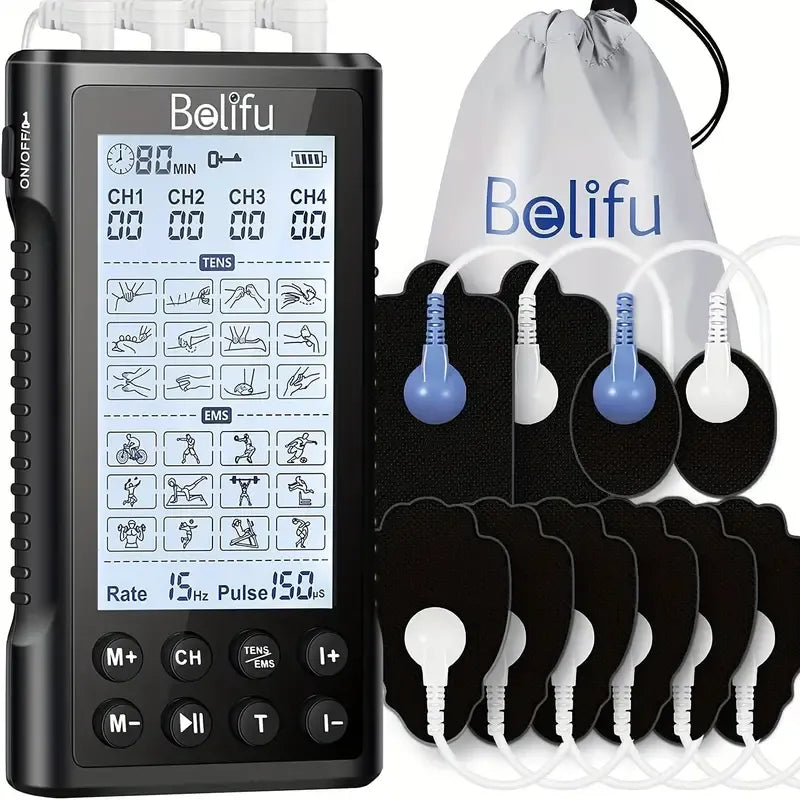 Belifu 4-Channel TENS EMS Unit