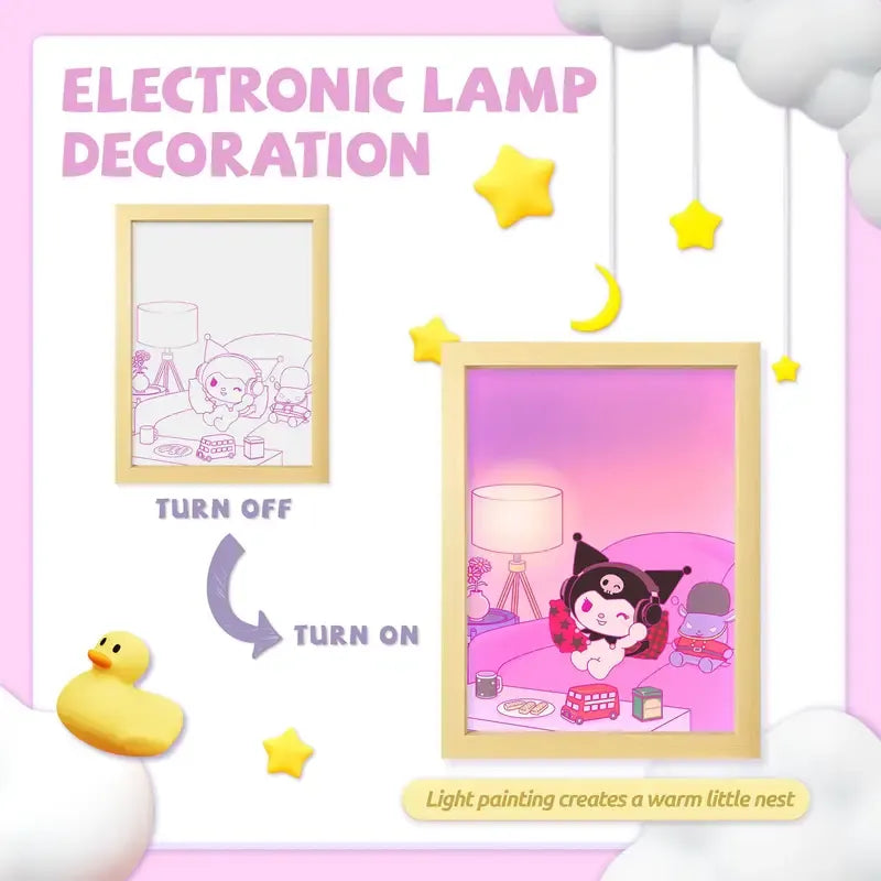 Sanrio Kuromi LED Art Night Light