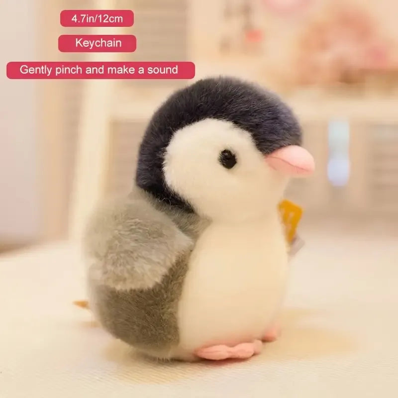 Little Squeaky Plush Penguin Keychain