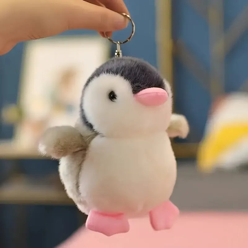 Little Squeaky Plush Penguin Keychain