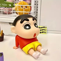 Lazy Shinchan Phone Stand Figurine