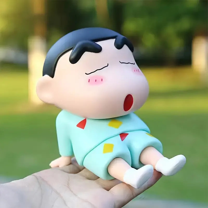 Lazy Shinchan Phone Stand Figurine