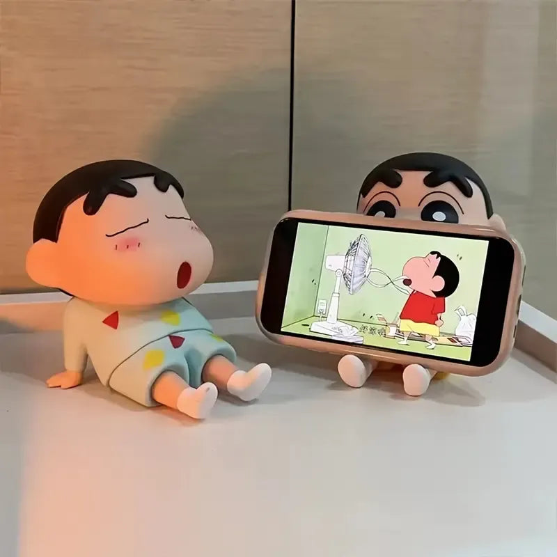 Lazy Shinchan Phone Stand Figurine