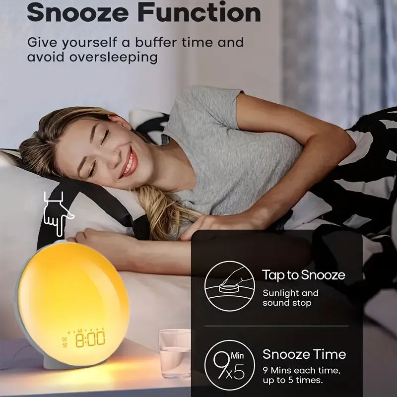 Smart Sunrise Wake-Up Light Alarm Clock